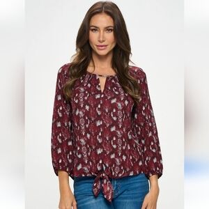 West Kei Casiya Tie Front Blouse